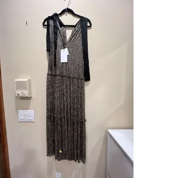 NEW Size M Sabina Musayev Ray Dress in Gold REVOLVE MSRP $490
